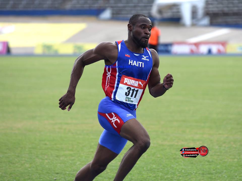 Darrell Wesh represents Haiti in the Men’s 100m track and field event.