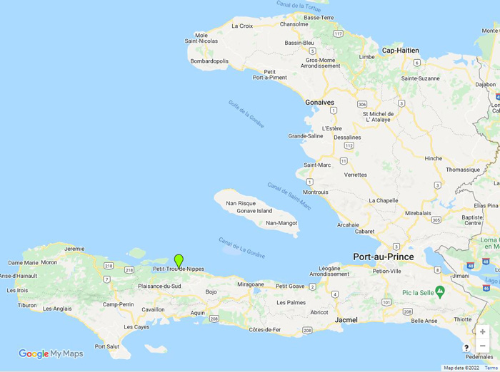 petit trou de nippes haiti map