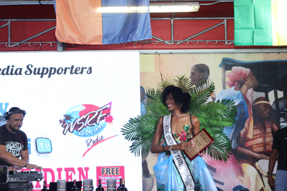 Mideline Phelizor, Miss Haiti 2022, awarded at Kanaval Block Party