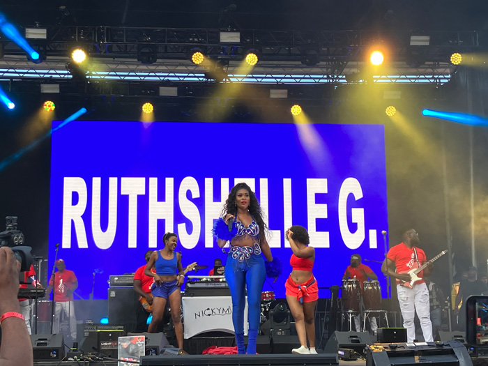 Rutshelle Guillaume performs live at Haitian Compas Festival 2023.