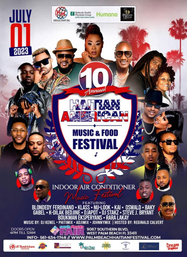 Haitian American Music & Food Festival 2023 in West Palm Beach, FL.